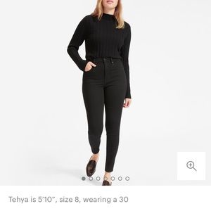 Everlane high-waist skinny black jeans